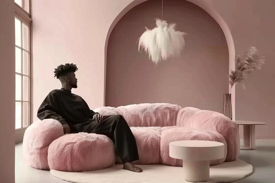childrens pink sofa